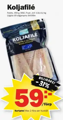 Pekås Koljafilé erbjuda