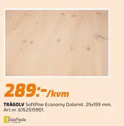 Järnia DalaFloda Trägolv SoftPine Economy Dolomit erbjuda