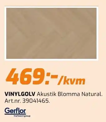 Järnia Gerflor Vinylgolv Akustik Blomma Natural erbjuda