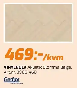 Järnia Gerflor vinylgolv akustik blomma beige erbjuda