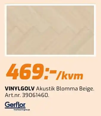 Järnia Gerflor vinylgolv akustik blomma beige erbjuda
