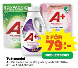 Coop Nära A+ Tvättmedel erbjuda