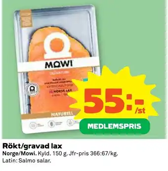 Mowi rökt/gravad lax