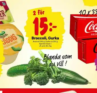 City Gross Broccoli, Gurka erbjuda
