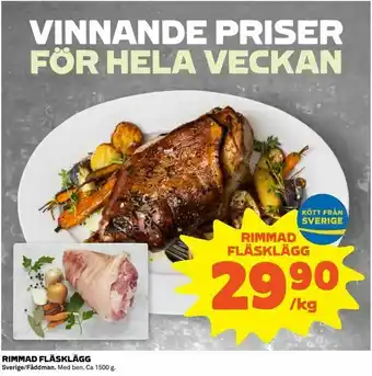 Coop Extra Rimmad fläsklägg erbjuda