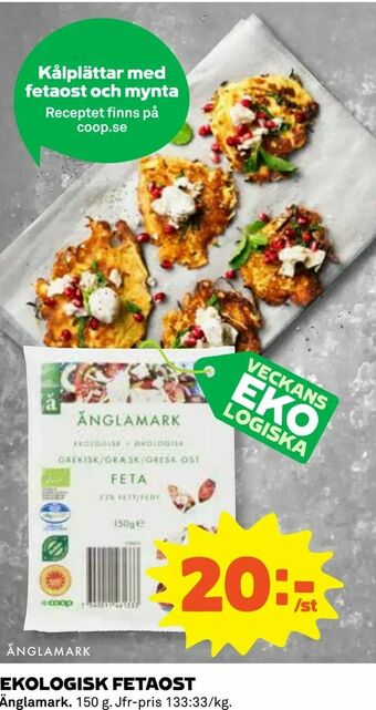 Coop Daglivs Ekologisk fetaost erbjuda