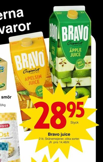 Matöppet Bravo juice erbjuda