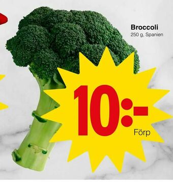 Matöppet Broccoli erbjuda