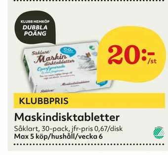 Hemköp Maskindisktabletter erbjuda