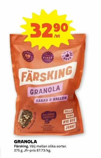 Stora Coop Granola erbjuda