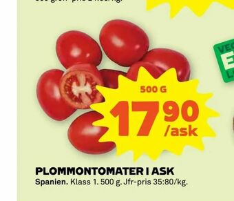 Stora Coop Plommontomater i ask erbjuda