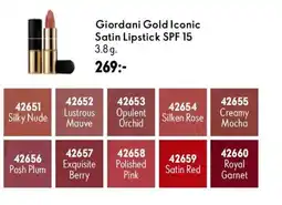 Oriflame Giordani Gold Iconic Satin Lipstick SPF 15 erbjuda