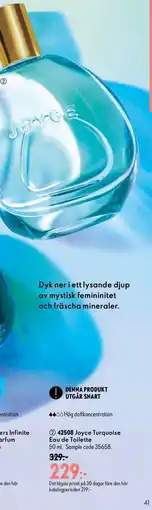 Oriflame Joyce Turquoise Eau de Toilette erbjuda