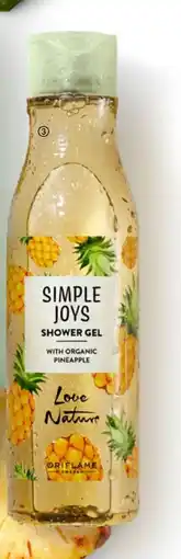 Oriflame Simple Joys Shower Gel with Organic Pineapple Love Nature erbjuda