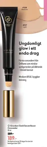 Oriflame Giordani Gold Serum Boost Concealer erbjuda