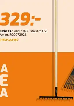 Järnia Fiskars kratta solid 14bp stål/trä fsc erbjuda