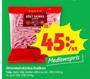 Strimlad skinka/kalkon, Medlemspris