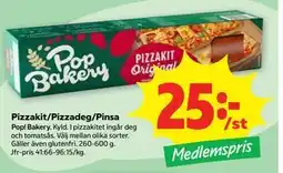 Stora Coop Pizzakit/Pizzadeg/Pinsa, Medlemspris erbjuda