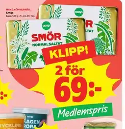 Stora Coop Smör, Medlemspris erbjuda