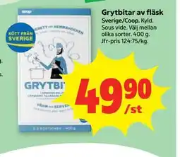 Stora Coop Grytbitar av fläsk erbjuda