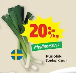 Stora Coop Purjolök, Medlemspris erbjuda