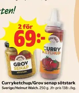 Stora Coop Curryketchup/Grov senap sötstark erbjuda