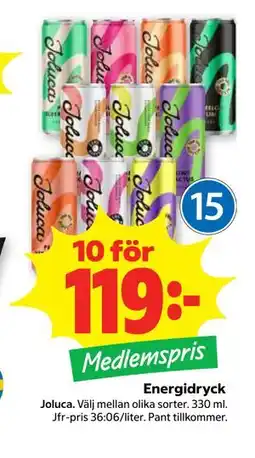 Stora Coop Energidryck, Medlemspris erbjuda