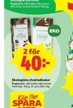 Stora Coop Ekologiska chokladkakor erbjuda