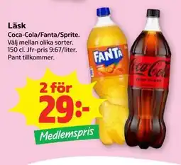Stora Coop Läsk, Medlemspris erbjuda