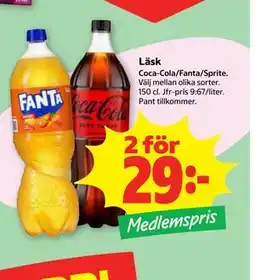 Stora Coop Läsk, Medlemspris erbjuda