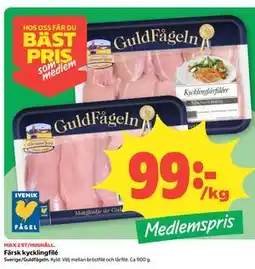 Coop Färsk kycklingfilé, Medlemspris erbjuda