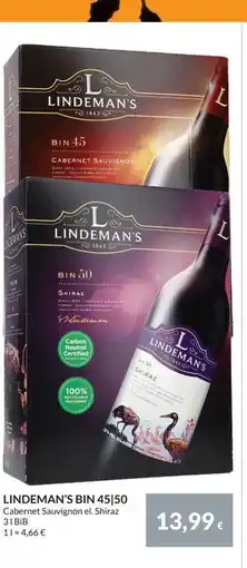 Nielsen Discount LINDEMAN’S BIN 45|50, EUR 13.99 erbjuda