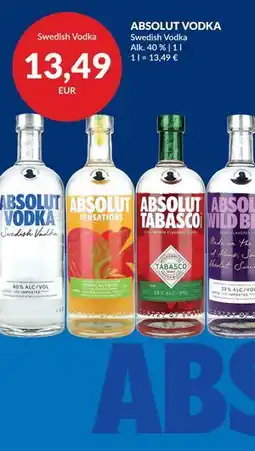 Nielsen Discount ABSOLUT VODKA, EUR 13.49 erbjuda