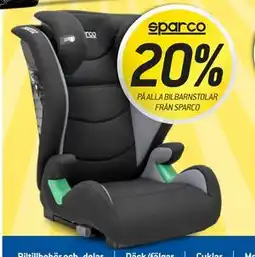 thansen 20% PÅ ALLA BILBARNSTOLAR FRÅN SPARCO erbjuda