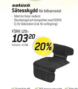 thansen solūzo Sätesskydd för bilbarnstol erbjuda