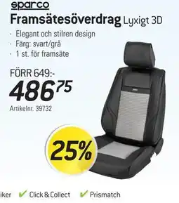 thansen sparco Framsätesöverdrag Lyxigt 3D erbjuda