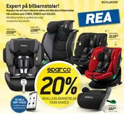 thansen 20% PÅ ALLA BILBARNSTOLAR FRÅN SPARCO erbjuda