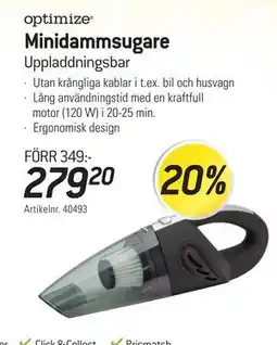 thansen optimize Minidammsugare erbjuda