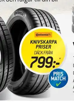 thansen Continental KNIVSKARPA PRISER DÄCK erbjuda