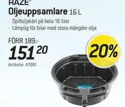 thansen RAZE Oljeuppsamlare 16 L erbjuda