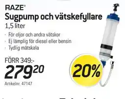thansen RAZE Sugpump och vätskefyllare erbjuda