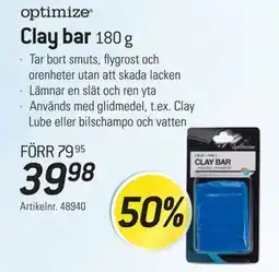 thansen optimize Clay bar erbjuda