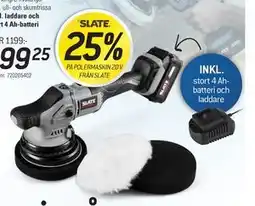 thansen 25% PÅ POLERMASKIN 20 V FRÅN SLATE erbjuda