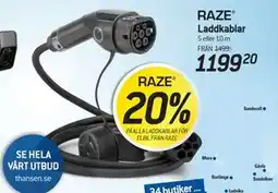 thansen RAZE Laddkablar erbjuda
