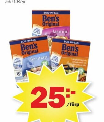Pekås Boil-in-bag Ris erbjuda
