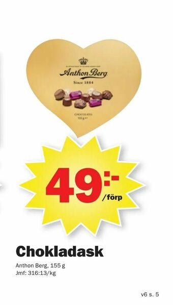 Pekås Chokladask erbjuda