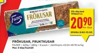 Willys Hemma Frökusar, fruktkusar erbjuda