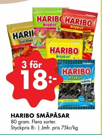 ÖoB Haribo småpåsar erbjuda