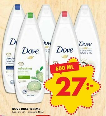ÖoB Dove duschcreme erbjuda