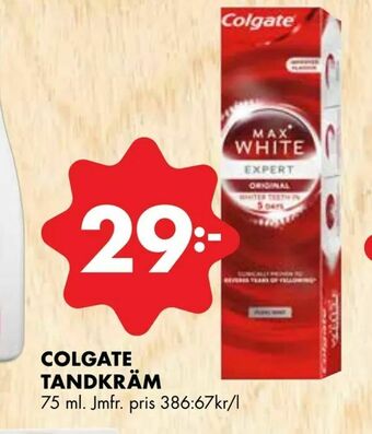 ÖoB Colgate tandkräm erbjuda